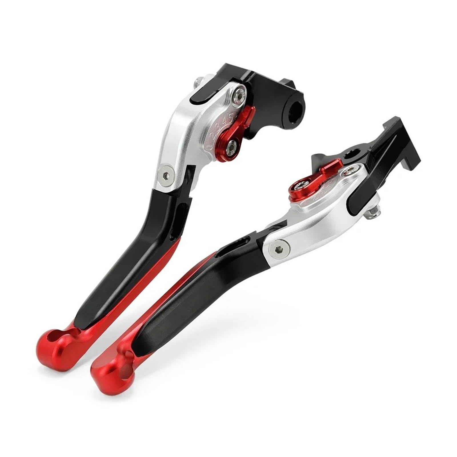 Hguvsjd Red Silver For Cb1100 Cb1300 Cb1100rs For Cbf1000f For Vfr1200x For Vfr1200f Motorcycle Adjustable Folding Handles Brake Clutch Levers Motorcycle Brake Lever(Red Silver)