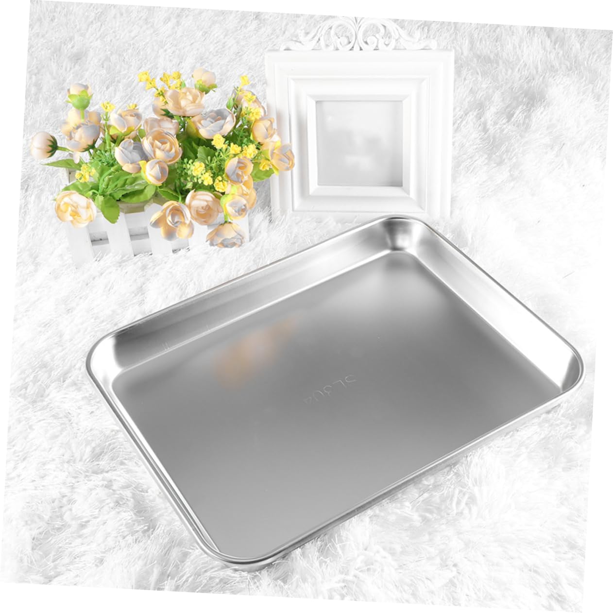 PRETYZOOM Bandejas Planas De Acero Inoxidable 304 Sin Tapa, Médicas, 2 Piezas, 310x240x31 Mm, Bandejas Para Instrumentos Médicos y Suministros De Laboratorio Segura y Fácil De Limpiar