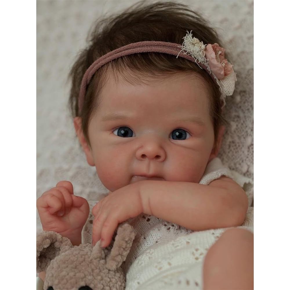 Bambola Reborn Realistica, 20 pollici Mano Capelli corretto Realistiche Bambole Bambino Reborn Crafted in Vinile Corpo Intero Lifelike Bambola appena nata Lavabile per Ragazza dai 3 Anni