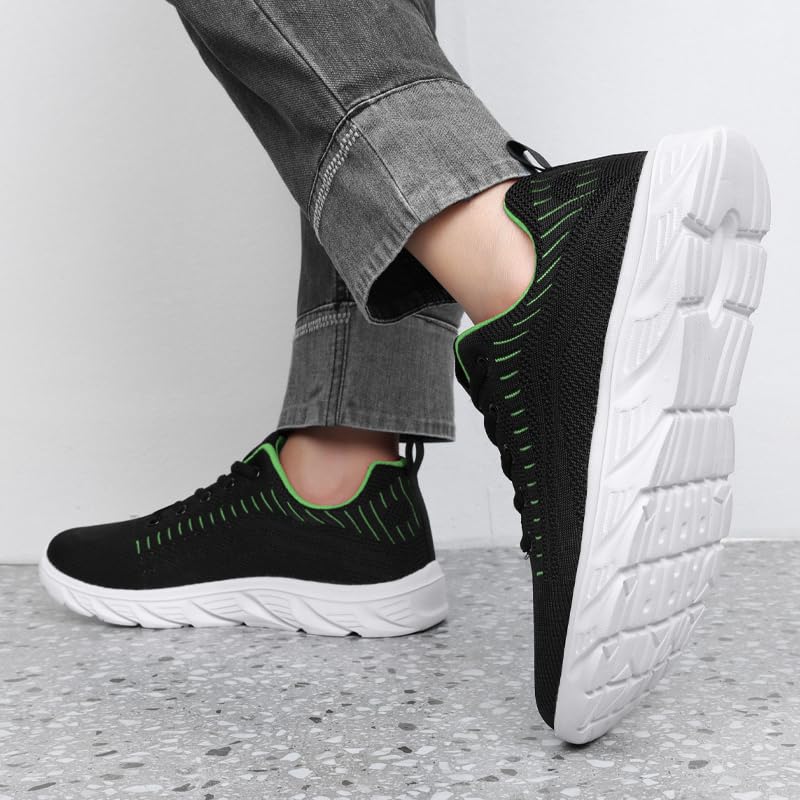 Image of Men Non-Slip Work Shoes Tennis Gym Sneakers Breathable Slip Resistant Lightweight and Comfortable for All-Day Wear Sports and Walking