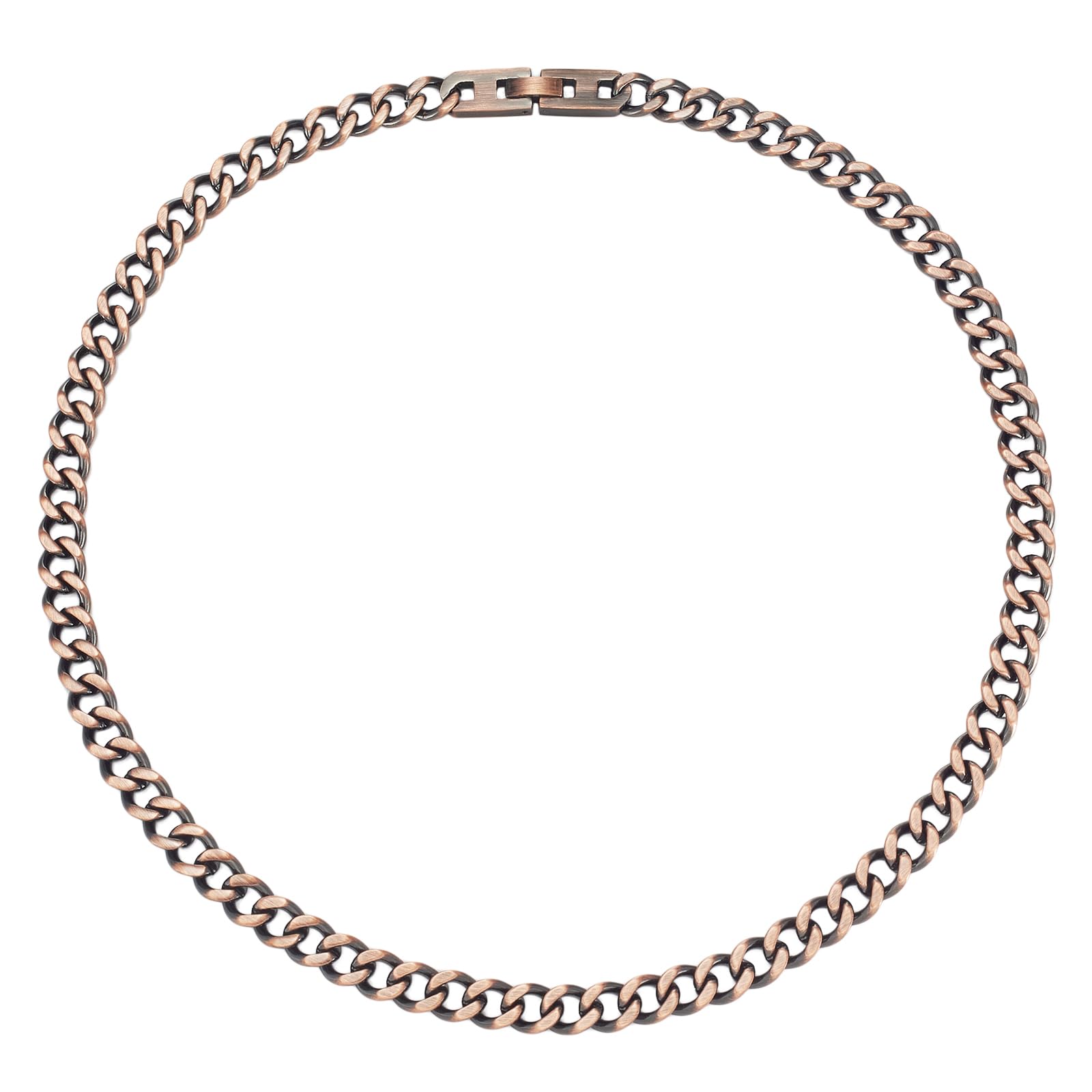 Collier en cuivre pur 99,9% pour homme et femme, chaîne en cuivre pur, bijoux réglables (50 cm)
