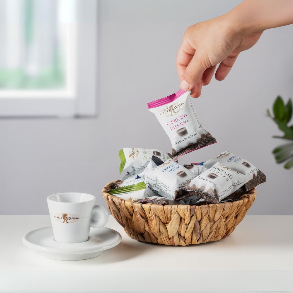 Miscela d'Oro Espresso Decaf - confezione 100 capsule compatibili Espresso Point caffè decaffeinato