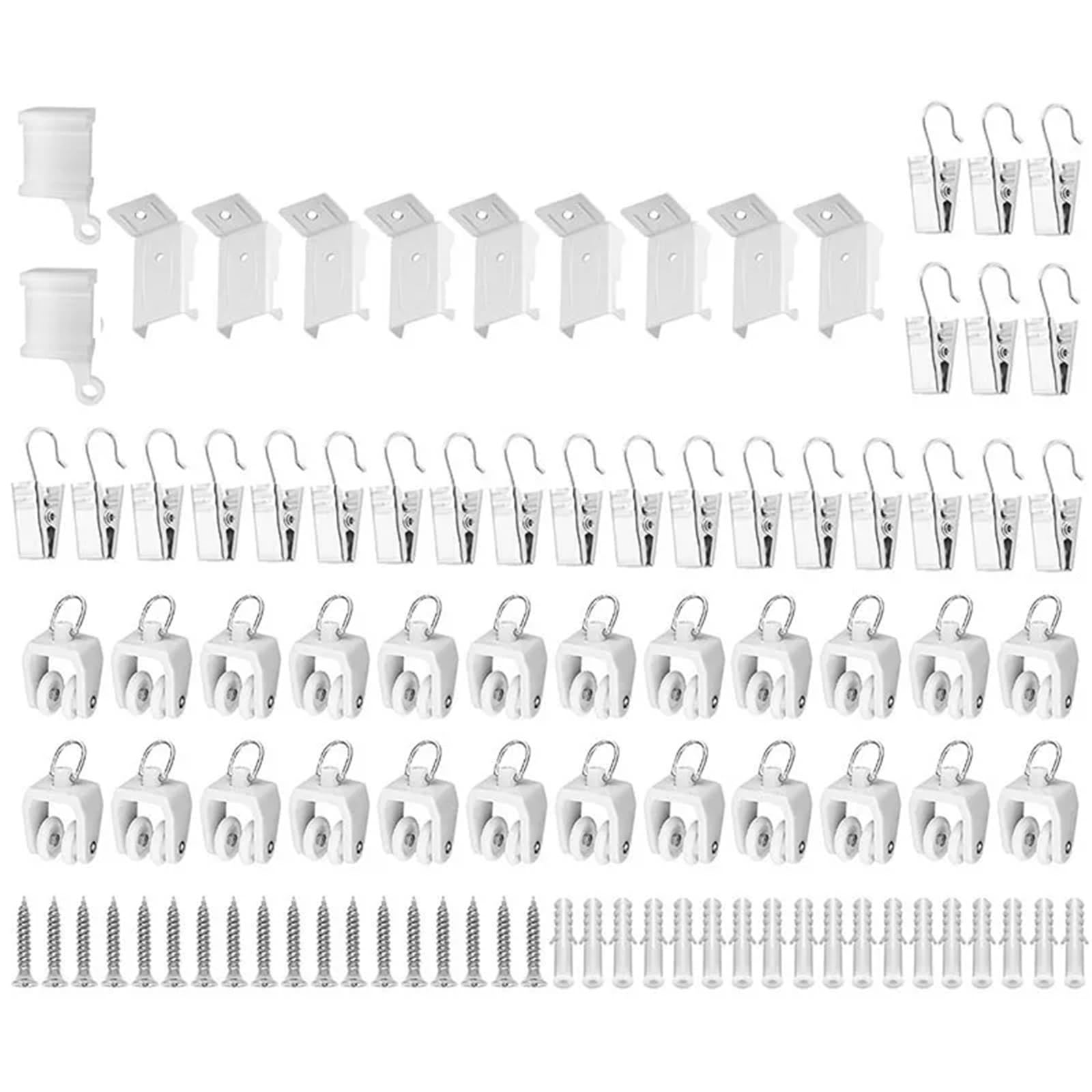 Curtain Rail Track Pulley, Curtain Rail Track Pulley Ceiling Accessories Bendable Set(Wall Mounting Kit)