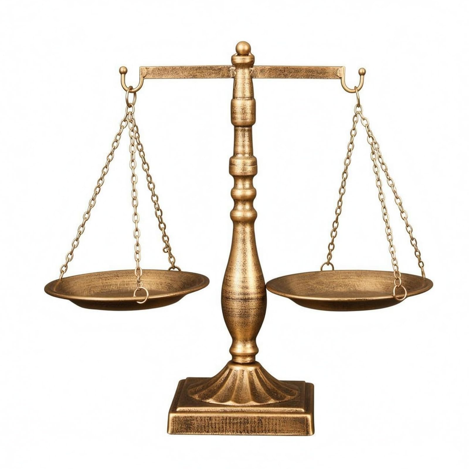 Tabletop Retro Metal Scale Sculpture Weighted Base Vintage Balance Scale Ornament, Straight Rod-image-18
