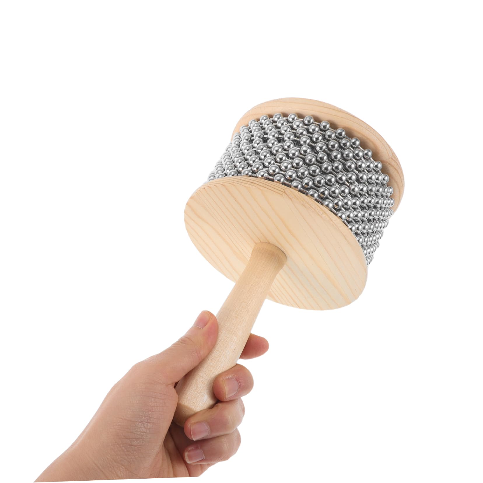 SUPVOX Instrumento Fácil de Aprender para Enseñanza Escolar Cabasa Diseño Elegante de Percusión Manual de Madera y Metal y Presentaciones en Grupo