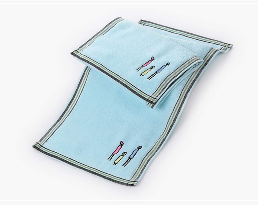 Towel Newborn Towel Washcloth Bathing Feeding Children Kids Jacquard Embroidered Wipe Cloth Bath Towel (Color : B) (F)