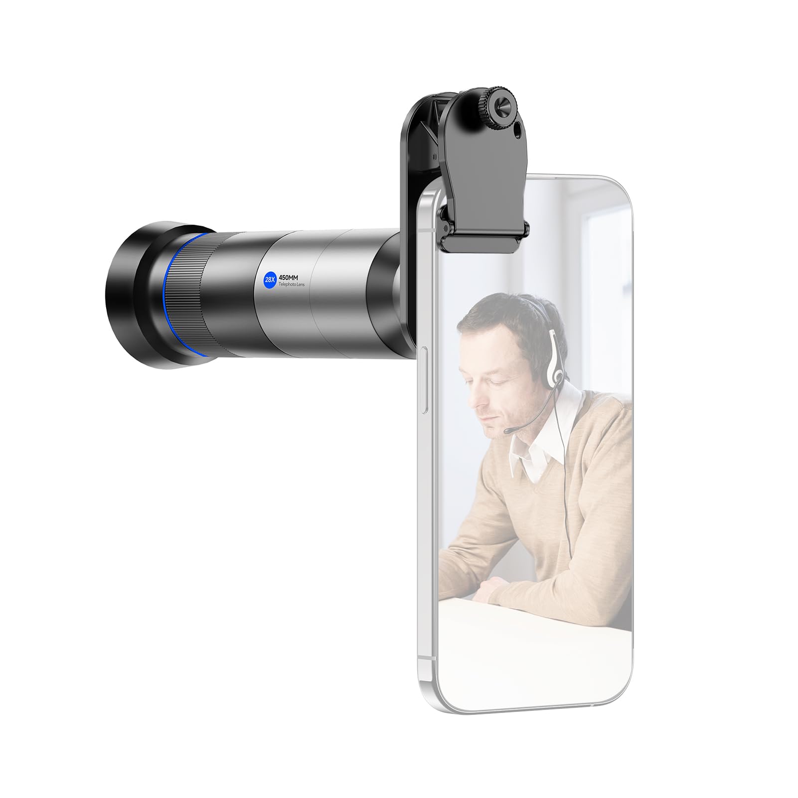 Teleskop Monokularowy 28X 40mm Obiektyw z wielowarstwową powłoką | Szkło Aluminiowe, Obserwacja Ptaków, Teleobiektyw do Telefonu, Statyw, kompatybilność ze Smartfonami i Tabletami