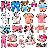 20Pcs Medical Shoe Decoration Charms for Croc Clog, Nurse Charms Accessories