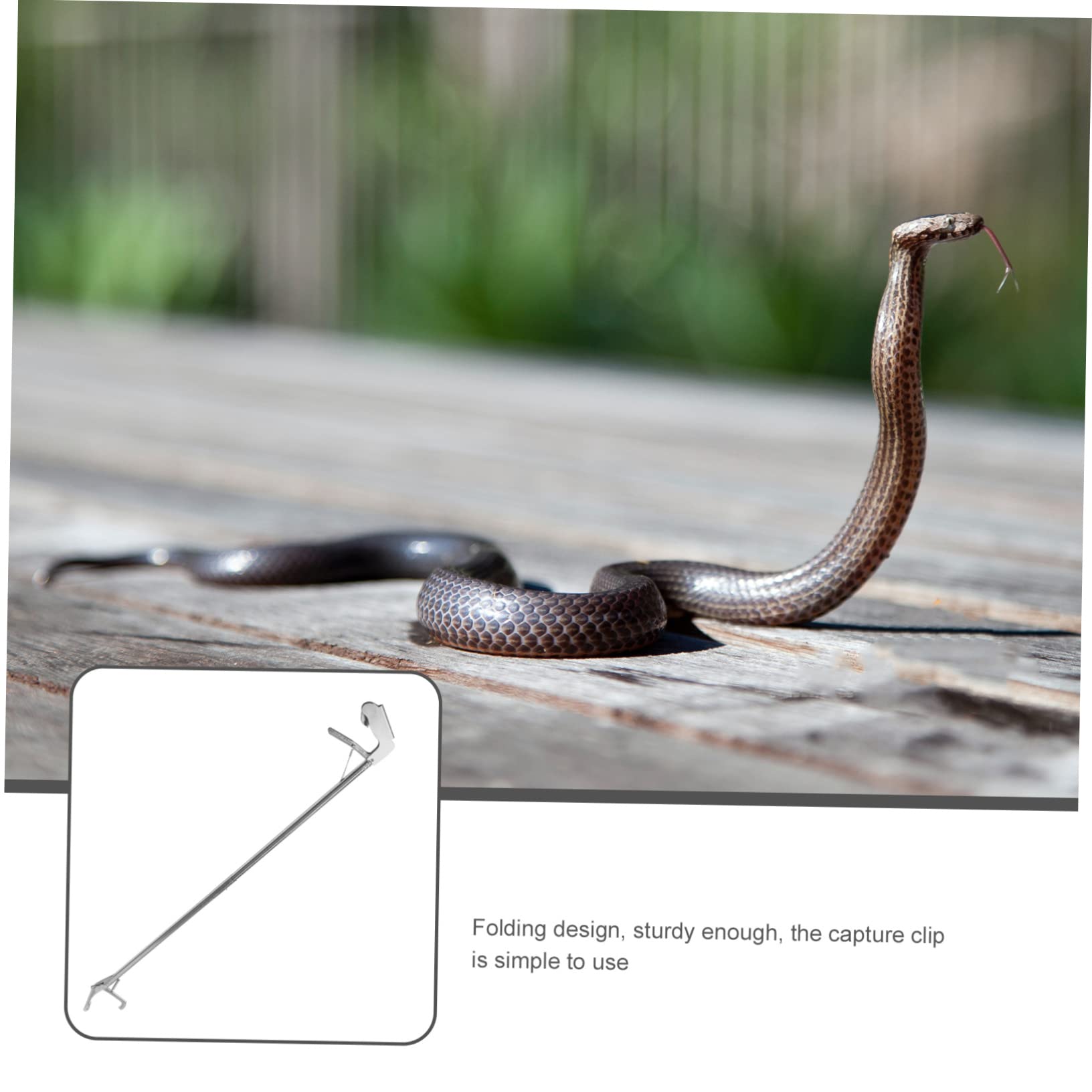Garneck Faltbare Schlangenzange aus Rostfreiem Schlangenfänger Tool für Verschiedene Schlangengrößen Robust und Tragbar für Garten und Zoo