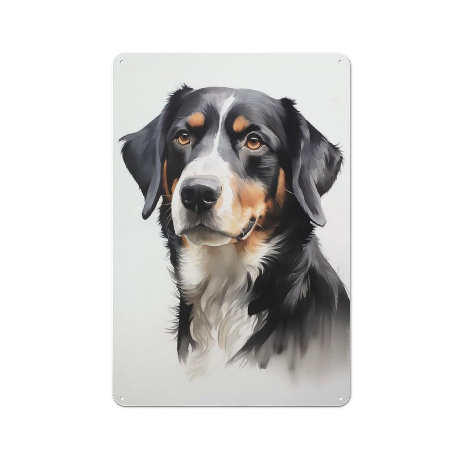 Junmoney Entlebucher Mountain Dog Metal Wall Sign 30X20cm Featuring For Bar Or Restaurant, For Bar Decor Enthusiasts