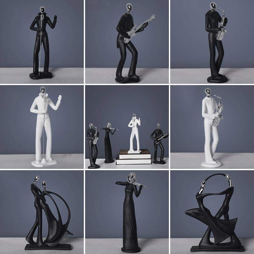 LZHLMCL Scultura Di Ornamento Statuetta In Resina Musica Persone Serie Decorazione Da Scrivania Accessori Per La Decorazione Della Casa Decorazione Per Armadietti Tv Decorazione 1