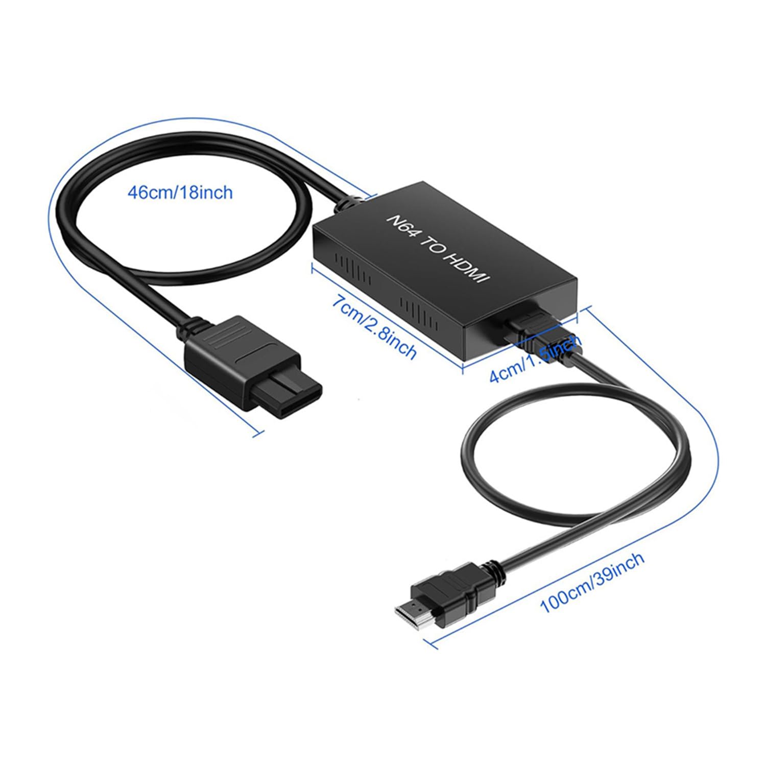 N64 to HDMI Converter Adapter, HDMI Converter with HDMI Cable for N64/SNES Game Video Signal to HDMI Signal, Displayed on 1080p HD TV/Moniter