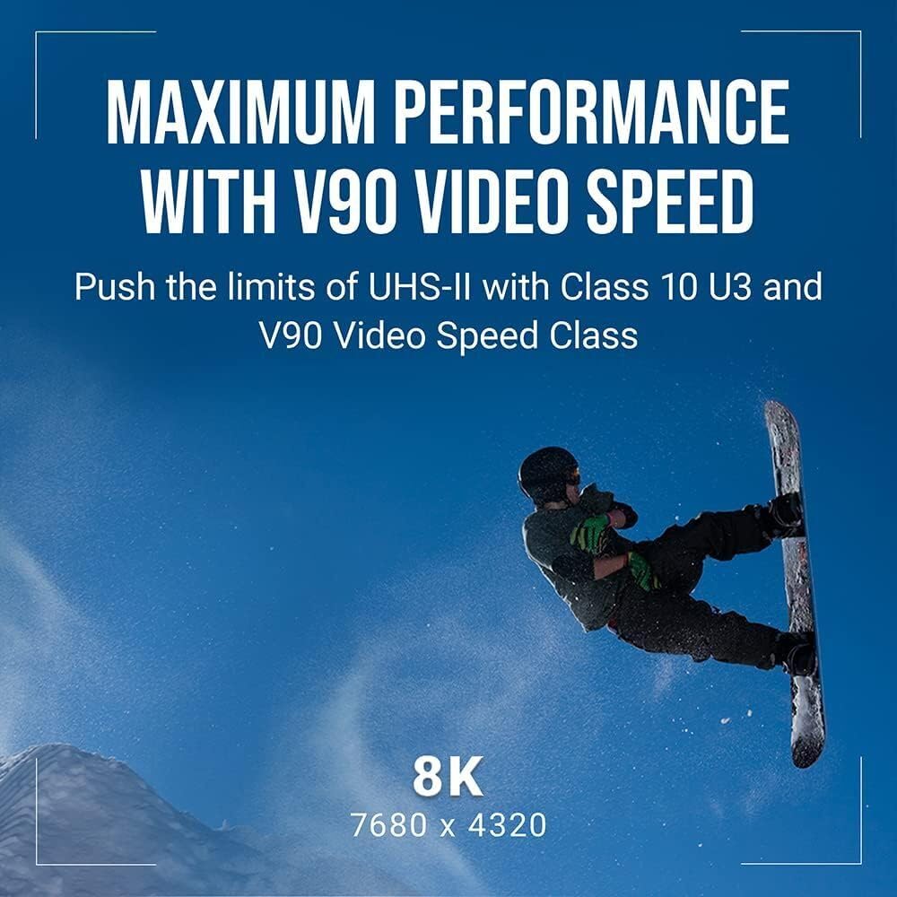 PNY 256GB EliteX-PRO 90 Klasse 10 U3 V90 UHS-II SD Flash Speicherkarte
