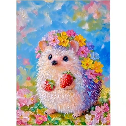 LEADINTOP ダイヤモンドアート セット かわいいハリネズミ 30X40cm モザイクアート 全面貼り付け 人気 ビーズアート ビーズ絵画 かわいい おしゃれ 大人 子供 DIY 手作り 手芸キット プレゼント 装飾（Amazon）