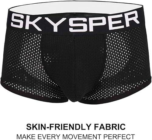 Miniatura 4 de SKYSPER Suspensorio de malla transpirable para hombre, 2 piezas, 3 piezas, 4 piezas, ropa interior masculina, partidarios atléticos para hombres