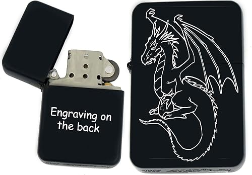 Miniatura 7 de Regalo de padrino de boda personalizado, encendedor negro mate a prueba de viento, regalo de grabado láser gratuito para él, marido, padre, padrinos