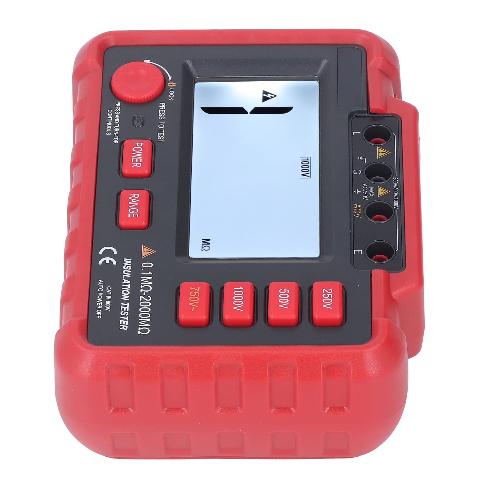 Tester di resistenza di terra di isolamento Megaohmmetro digitale Display retroilluminato Basso consumo Ampio intervallo di misurazione per cavi motore Apparecchiature