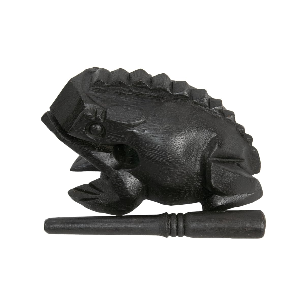 MEEJAI MARKETWooden Frog Instrument Guiros Percussion (Black, 5 Inch)