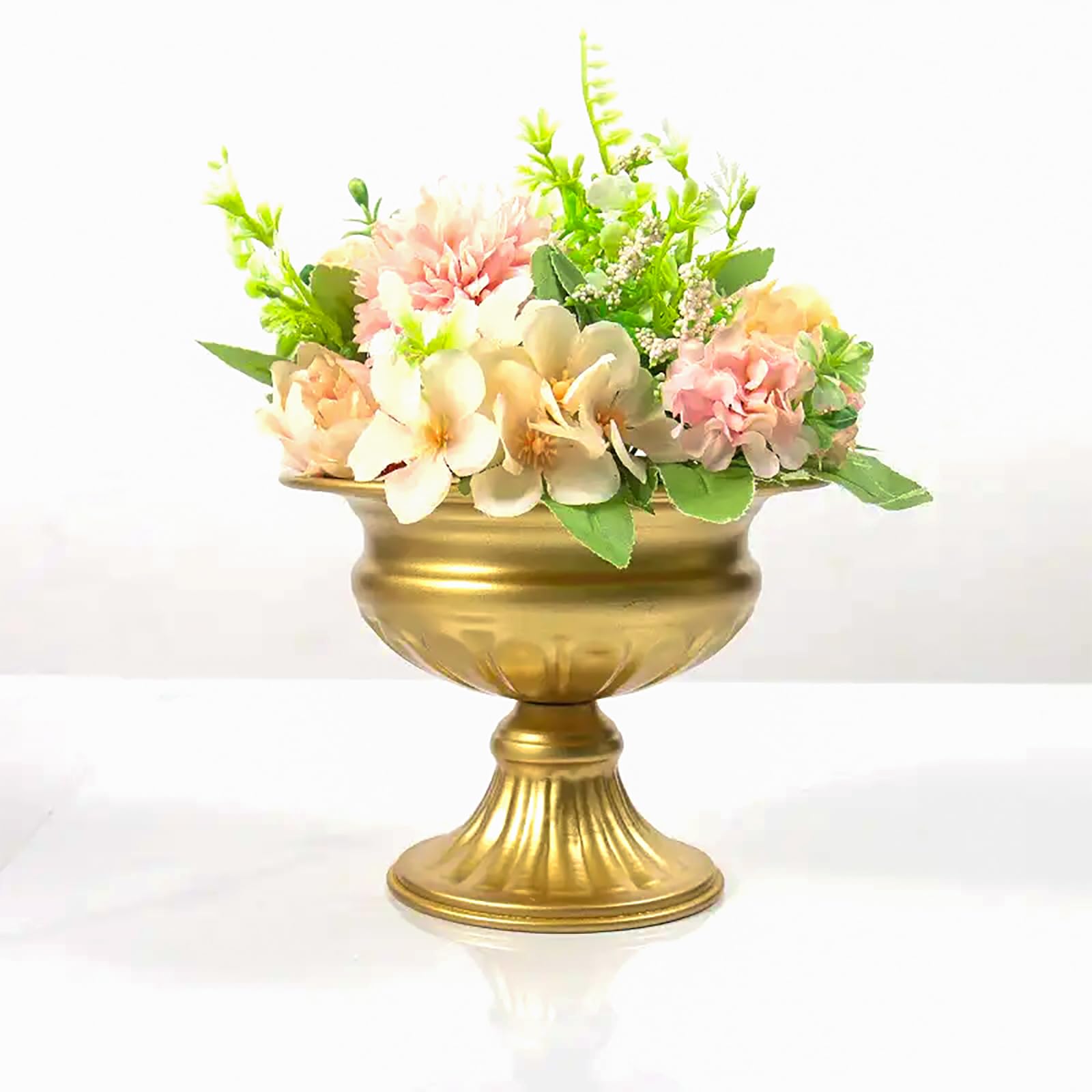 10 Vasi Centrotavola in Oro, Supporto per Vaso da Fiori da Tavolo da Matrimonio da 4,7", Centrotavola per Fiori, Design Elegante a Forma di Tromba, per Composta, Decorazione di Feste, Casa