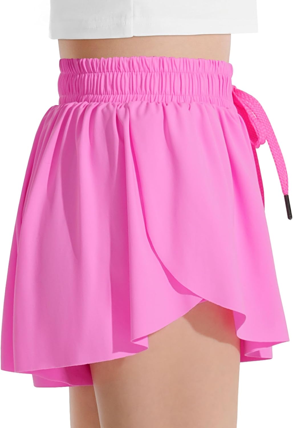 Witwot Butterfly Shorts Girls, 2-in-1 Teen/Kids Girl Flowy Skort for Running, Tennis, Dance - Image 2