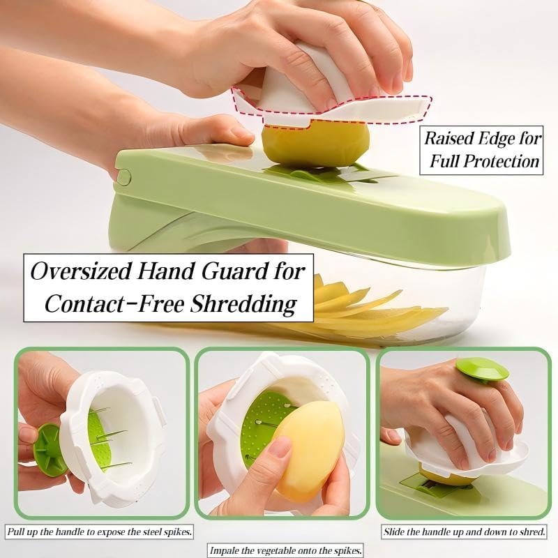 Miniatura 6 de Functional Vegetable Cutter, Food Slicer and Dicer for Potatoes, Onions with Grater (17)