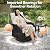 Aoxun 12-Piece Patio Furniture Set with 44'' Fire Pit Table, Luxury Outdoor Patio Furniture Set with 360° Swivel Chairs, Patio Conversation Set for Backyard, Poolside & Garden, Black/Beige