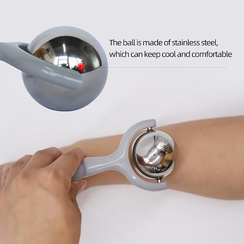 Miniatura 5 de Gamino Bola de rodillo de masaje frío, alivio de terapia de frío, bola de masaje helado con asa, bola portátil de rodillo de hielo para fitness,