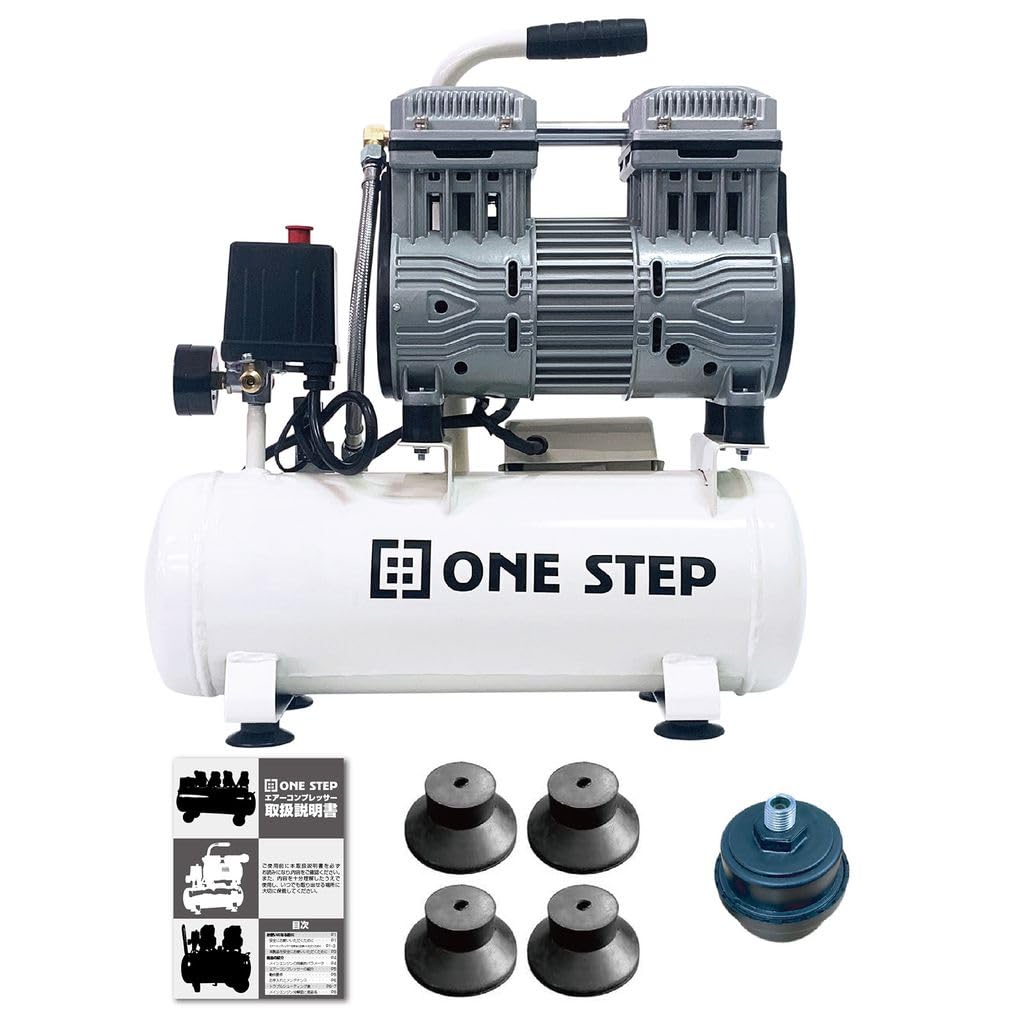 R1682コンプレッサー 100v 静音 小型 オイルレス 22L Fk8JN  