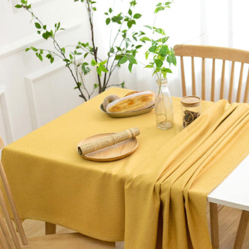Nappe Rectangulaire Toile Epaisse Linge de Coton Nappes et Anti Taches Anthracite Violet 200 × 200cm