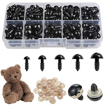 Amazon | ぬいぐるみ目 人形の目 丸型 目玉 約100個入りドール