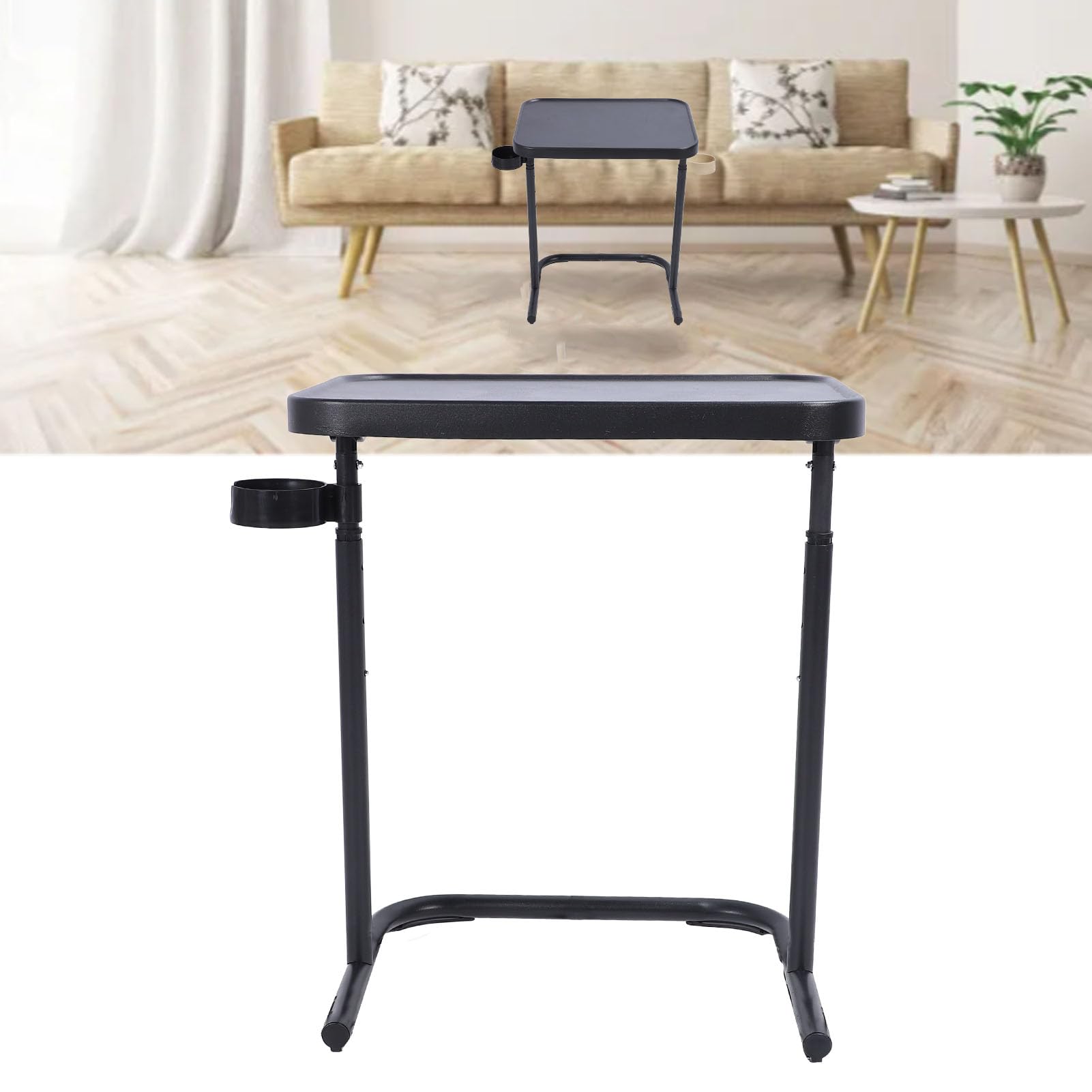 Tavolino Servitore, Comodino, Lavagnetta Magnetica da Scrivania con Regolazione dell'altezza a 3 Livelli e Design Staccabile, Ideale per Soggiorno, Camera da Letto, Dormitorio e