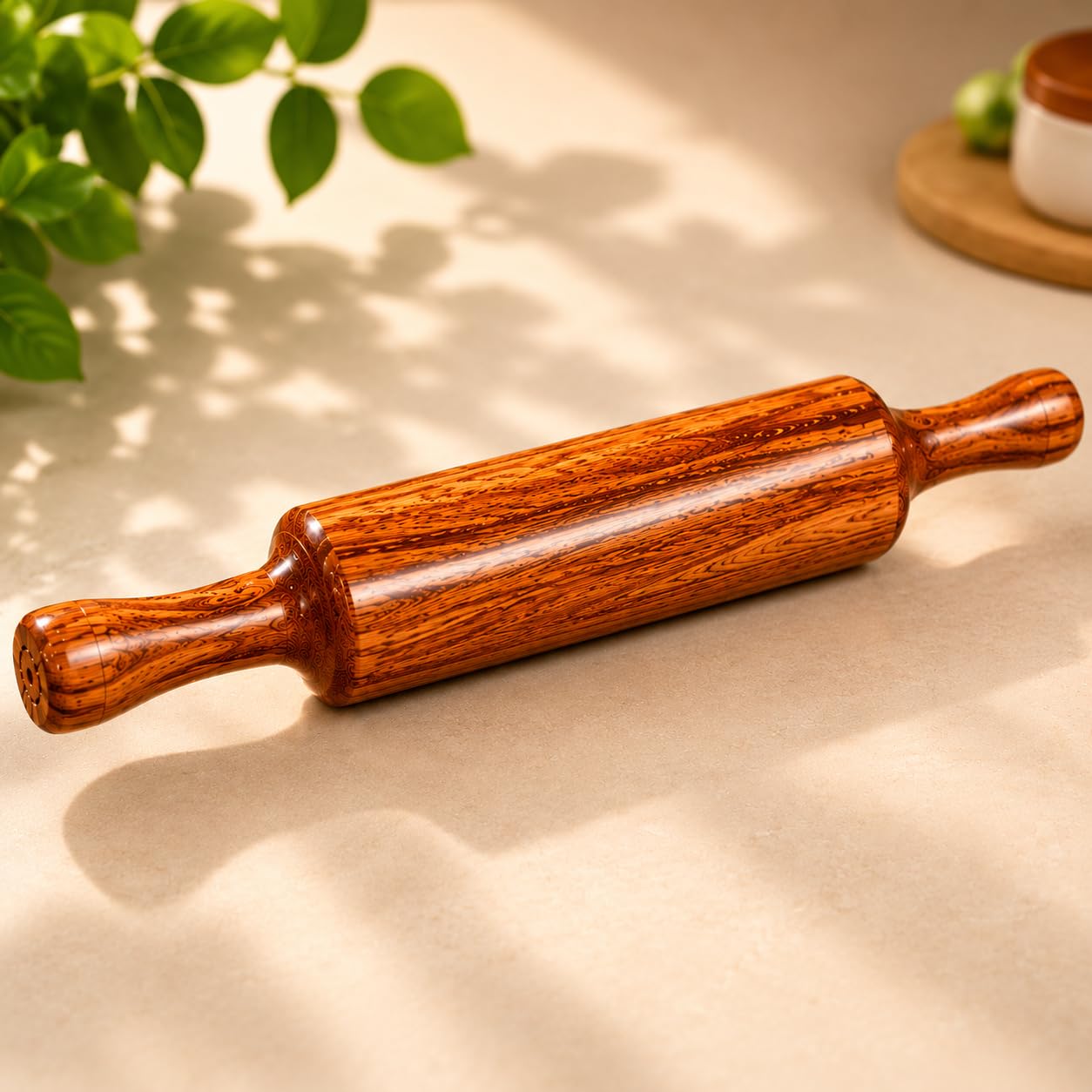 Jaipur Ace Brown Wooden Belan for Chapati | Roti | paratha | Puri | Papad | Wooden Rolling Pin Roller Thick Size | Wooden Roti Belan | Wooden Belna | Wooden Belan for kithcen (12 inch)-image-19
