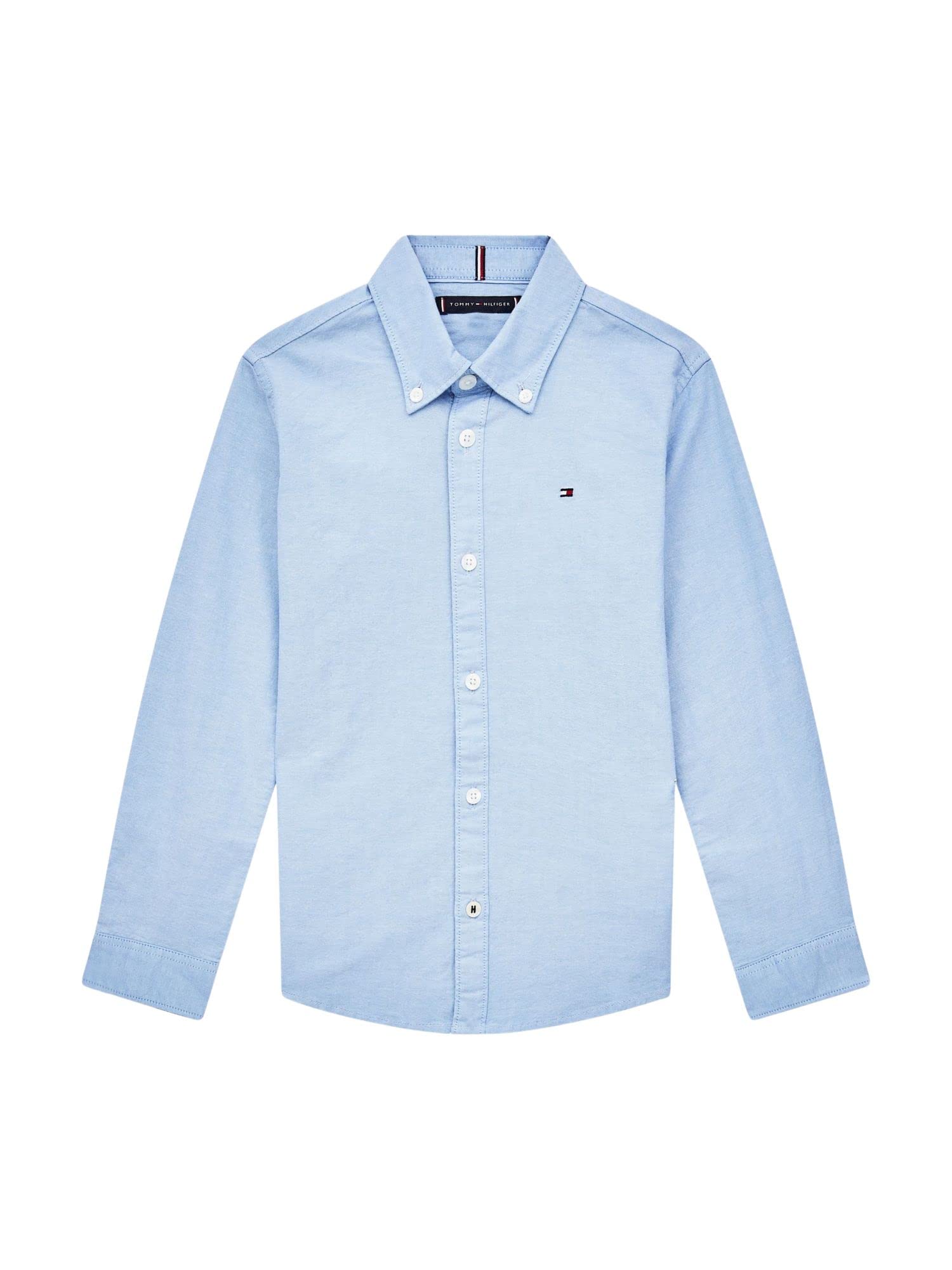 Tommy Hilfiger Boys’ Stretch Oxford Shirt, Blue (Calm Blue), 10 Years