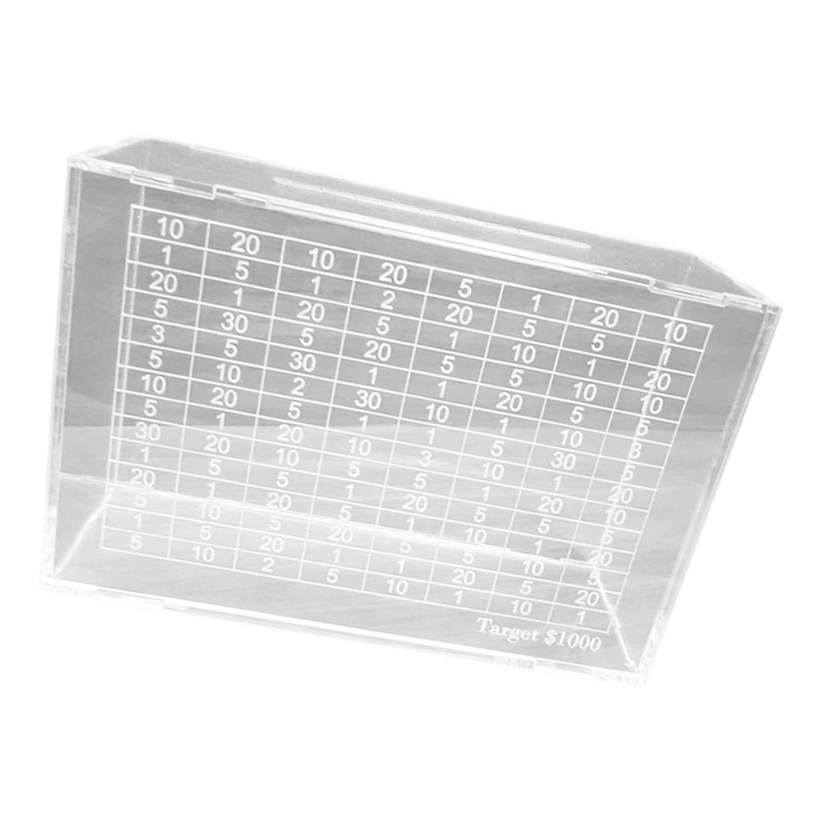 CAZSTYK Saving Challenge Budget Planning Money Box Clear Acrylic Cash Banks for Student and Family with Visual Progress Tracking Money Container