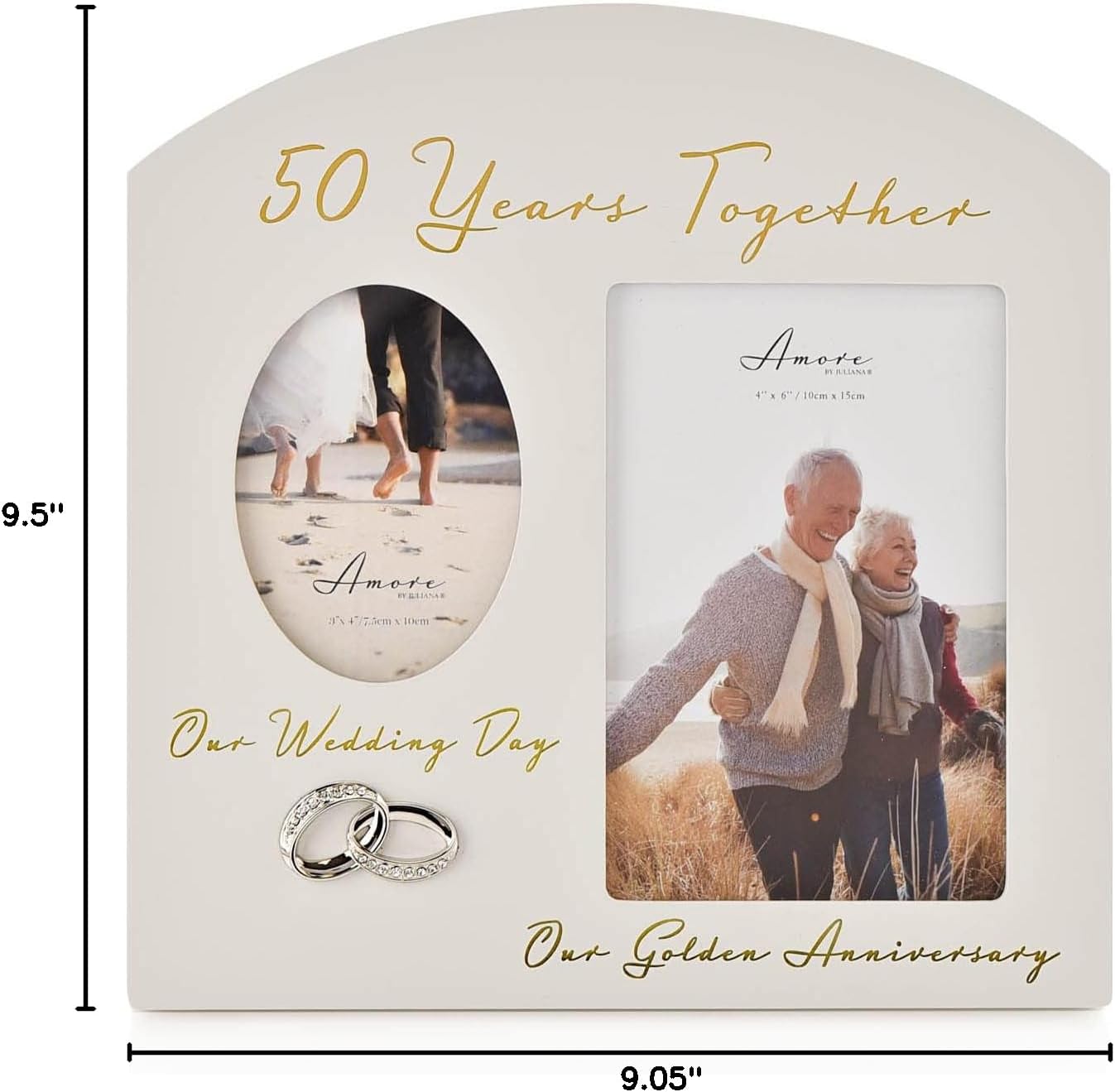 Arched Double Frame 50 Years Together - 50th Anniversary