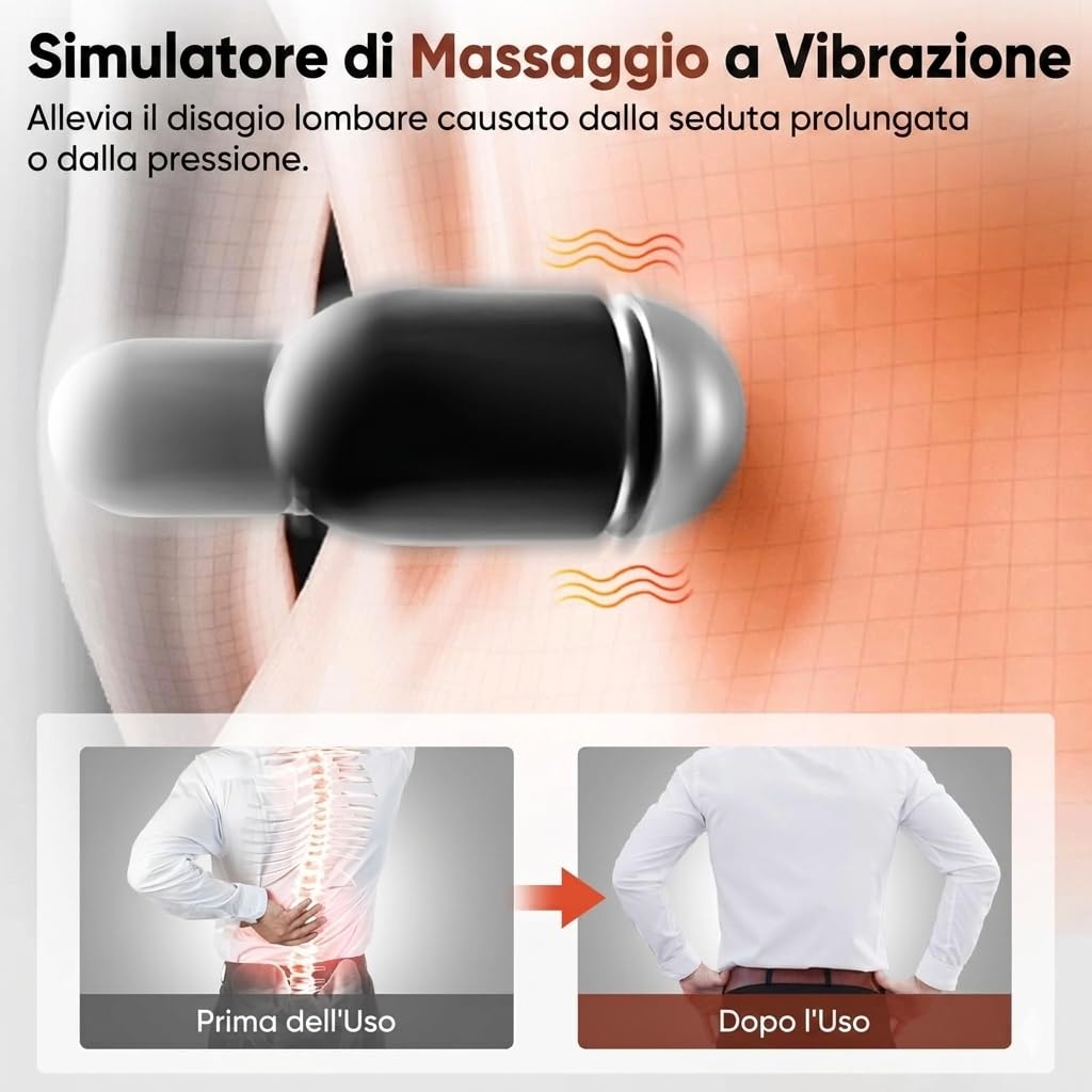 Massaggiatore Per La Schiena 3 In 1, Sollievo Centrale Massaggiatore per la Schiena, Stretcher per Schiena a Casa con Trazione, e a Alimentazione per Collo, Spalle e Schiene (Black)