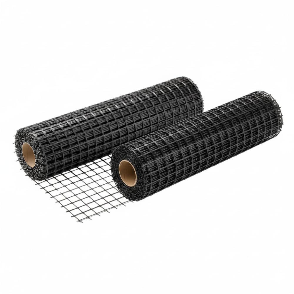 FORTUNATO Rete in Fibra di Vetro per Armatura Massetti e Intonaci, 2 Rotoli 1x50m, Maglia 40x40mm, 160g/m², Copertura 100mq, Trattamento Antialcalino