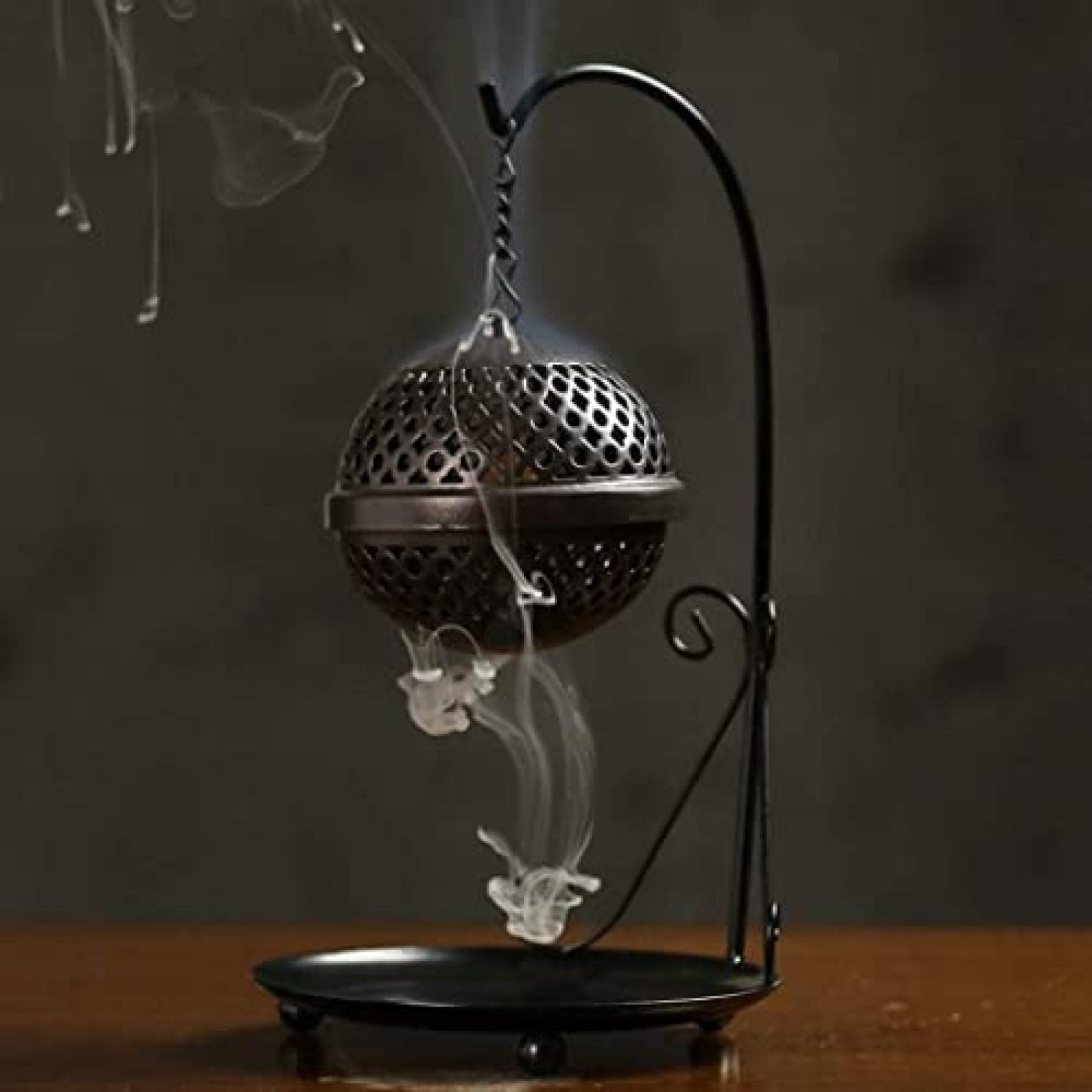 Quemador de incienso colgante cónico para mosquitos, decoración interior, marco de hierro creativo, quemador de incienso de sándalo