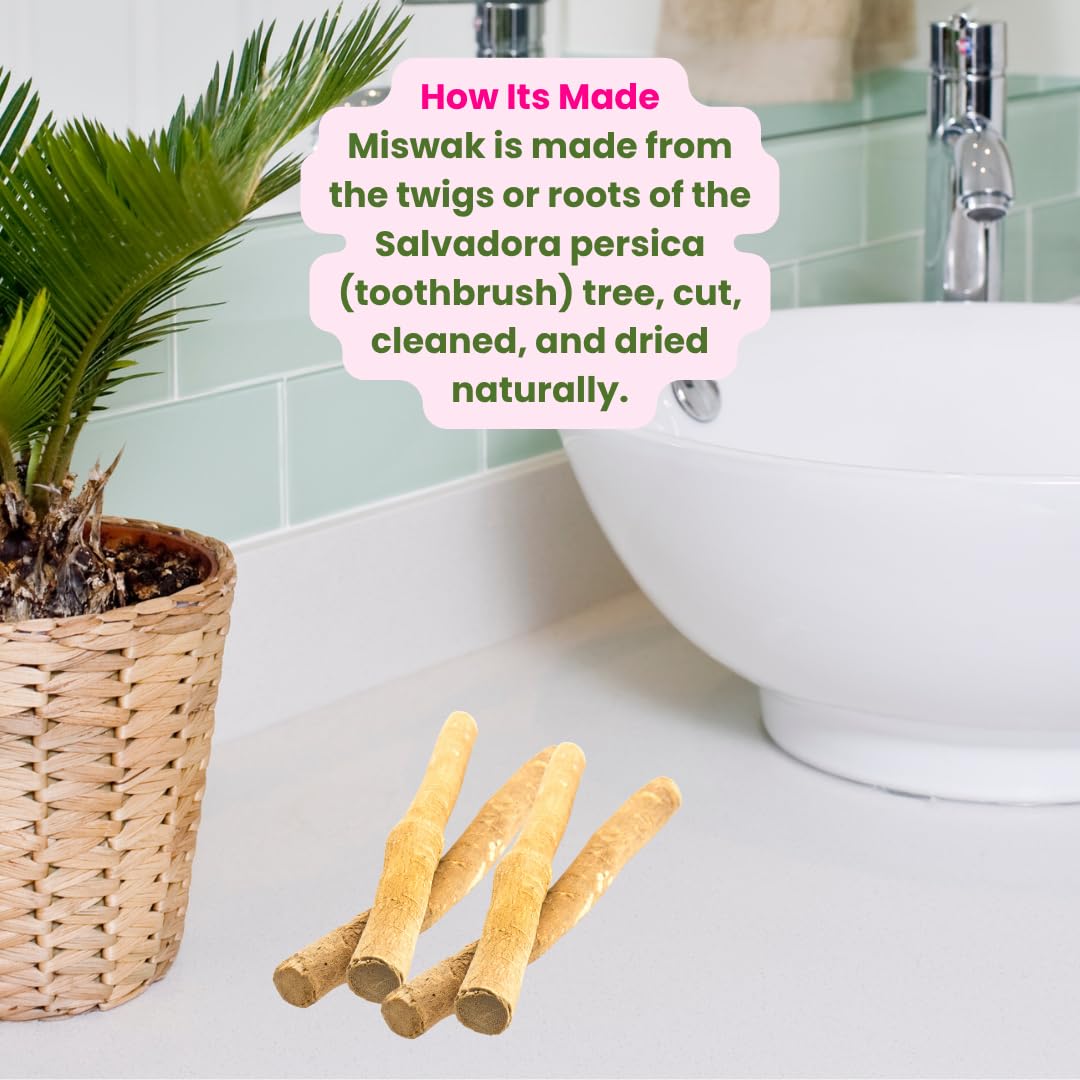 Sadbhavna Natural Miswak Stick | Pack of 10 | Traditional Teeth Cleaning Twig | Organic Toothbrush | Morning Datun - Image 3 thumbnail