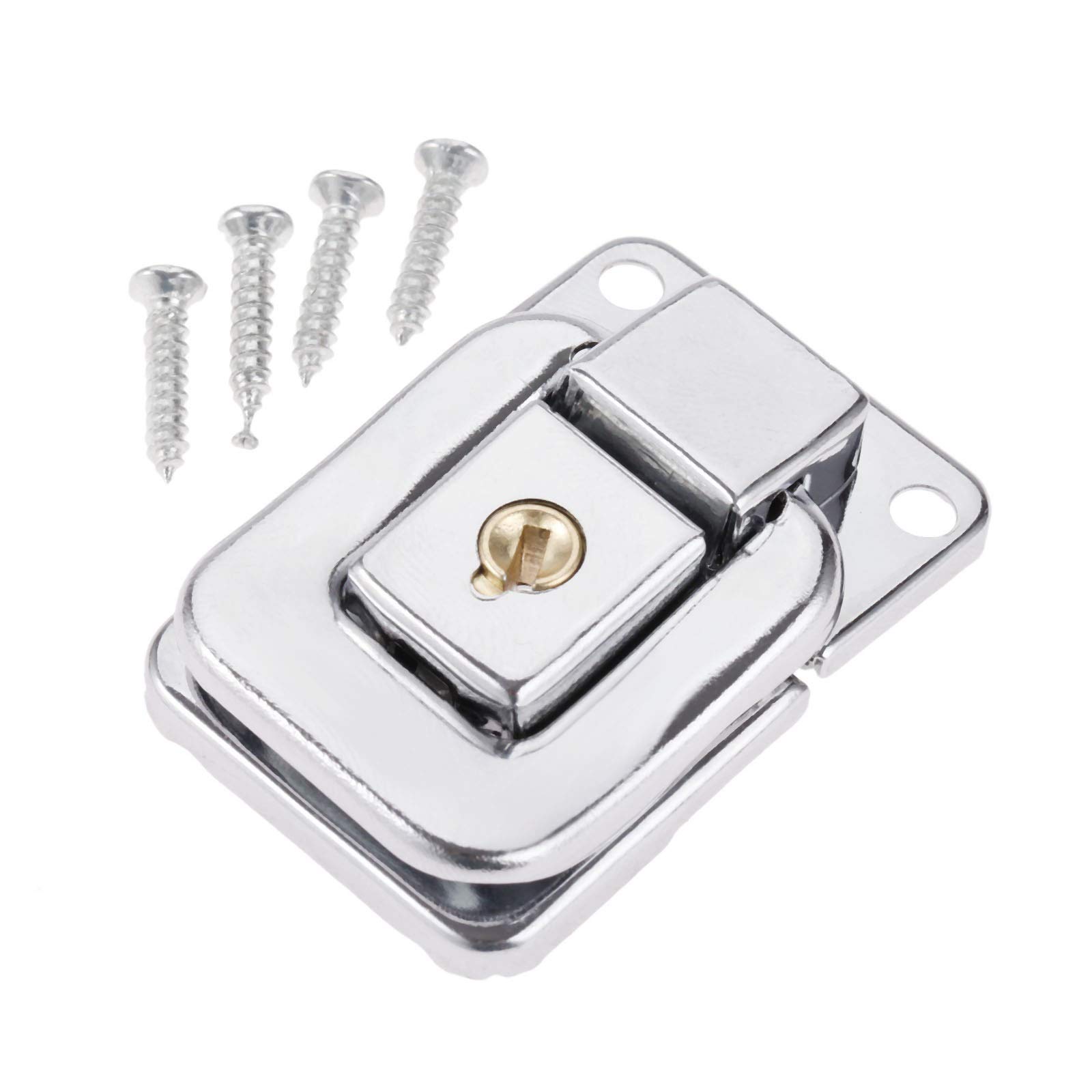 SHALLEZSOU Key Hasp Lock Antique Box Hasps Latches Zinc Alloy Lock Toggle for Jewelry Suitcase Buckle Clip Clasp Vintage Hardware 38 * 28mm