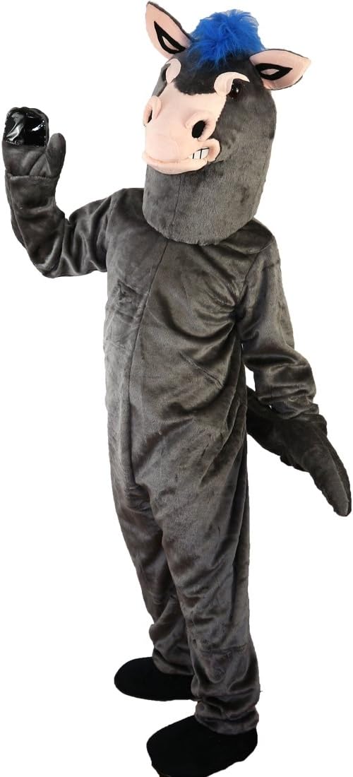 grey donkey ass Mascot Costume Cartoon Character Adult Sz Real Picture