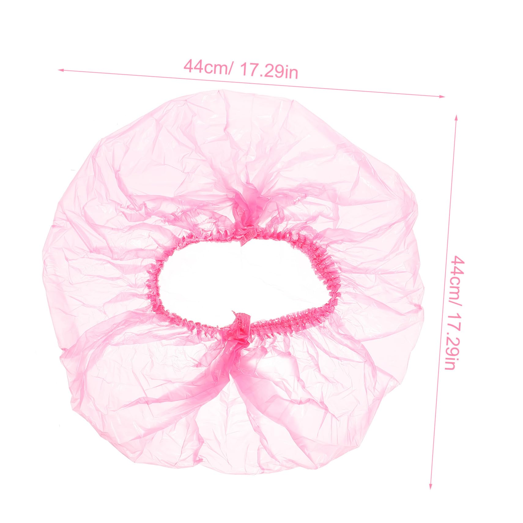 Einweg Duschhauben für Damen, Große Rosa 44cm Kunststoff 500 Stück