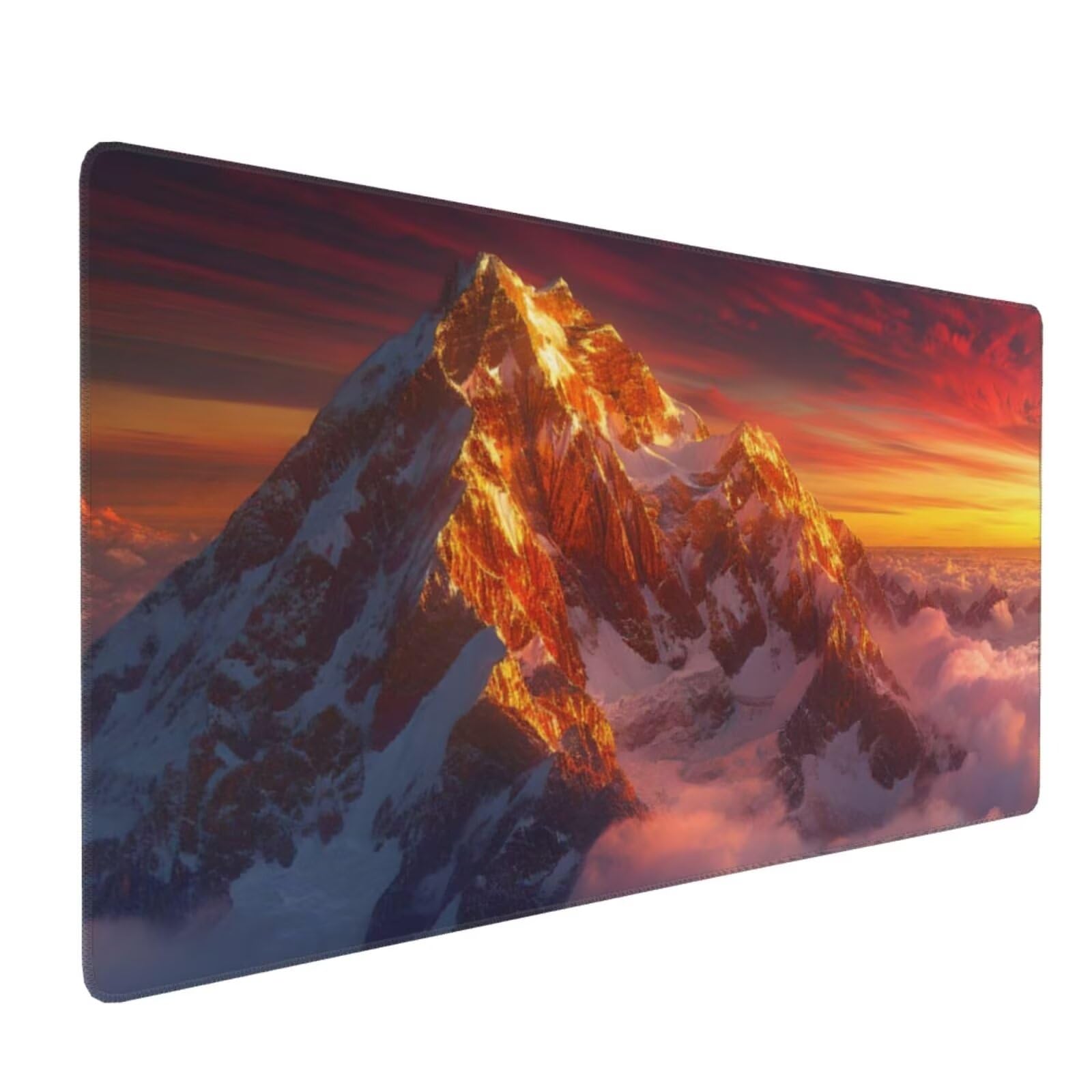 Duża podkładka pod mysz XXL, Snow Mountain, podkładka pod mysz na biurko z antypoślizgową podstawą, wodoodporna i trwała podkładka pod mysz do gier, do domu, zszyte krawędzie, mata pod klawiaturę,