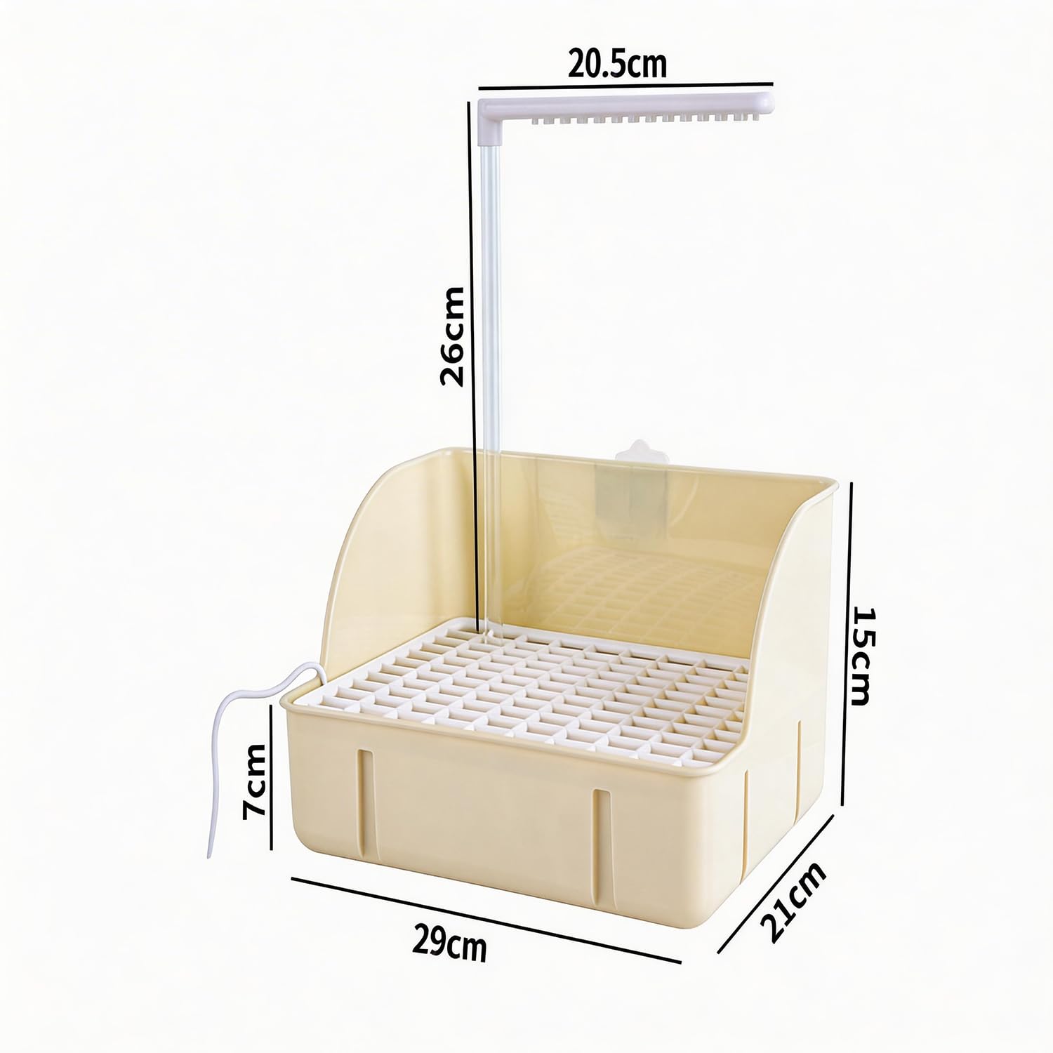 Baignoire automatique pour oiseaux 28 x 21 cm avec pompe à recirculation silencieuse – USB électrique pour cage
