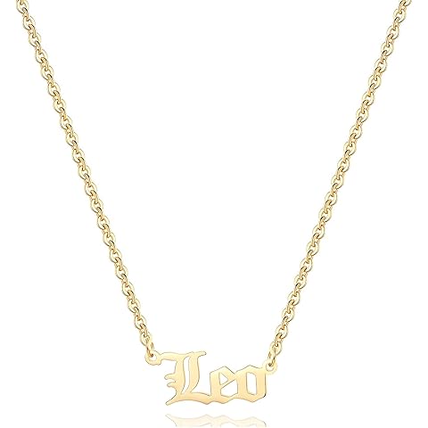 Aimber 18K Gold Plated Astrology Necklace for Women Jewelry,12 Zodiac Pendant Horoscope Constellations Necklace