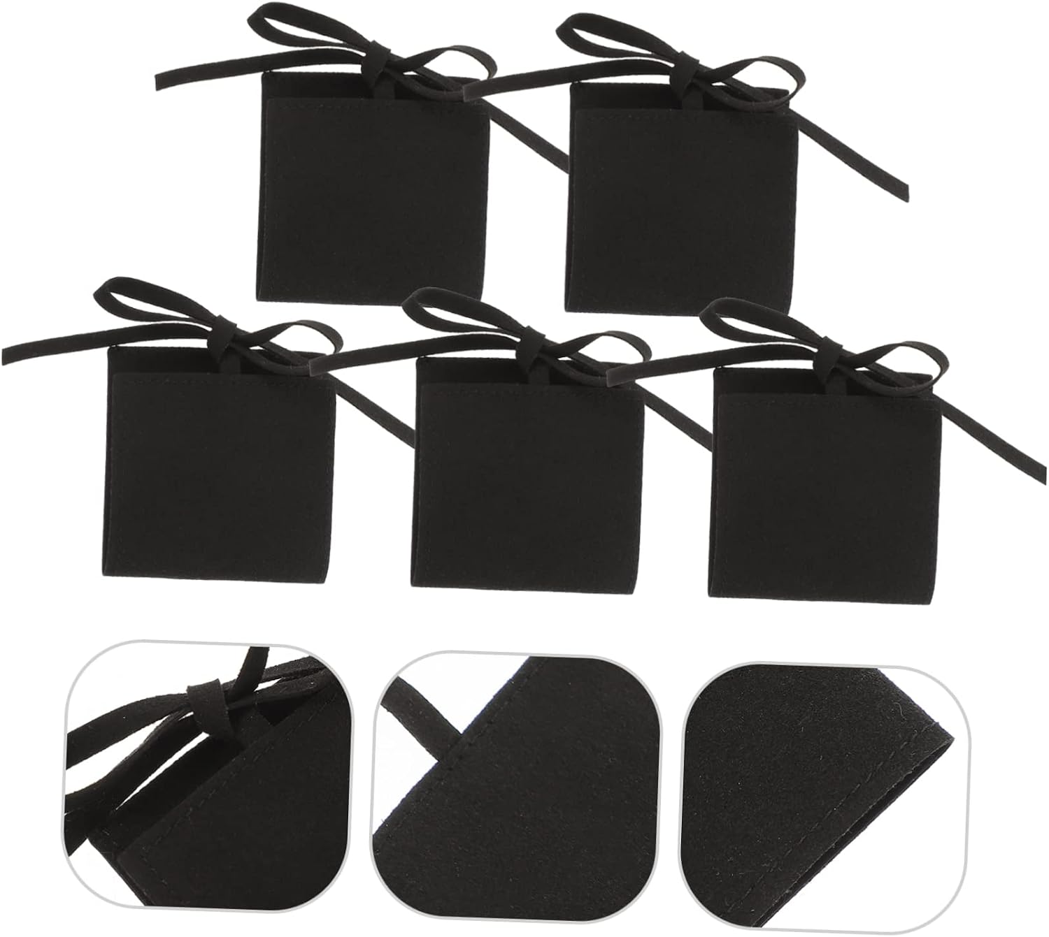 OFFSCH Xmas 10pcs Black Lint Velvet Jewelry Pouches for Accessories image 5