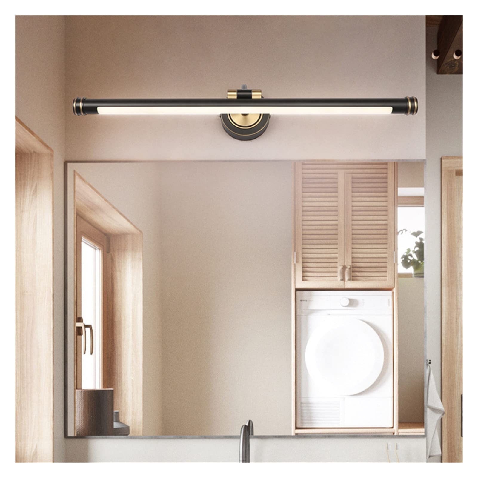 TYUHDUYUR Retro Copper Bathroom Cabinet Light LED Toilet Front Light (Color : D, Size : 9W L43cm) (D 9W L43cm)