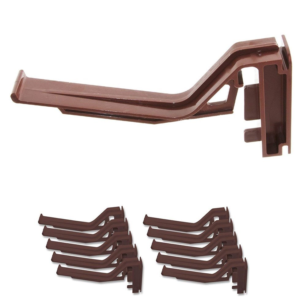 10 x Brown Eurocell CRS-8207 Conservatory Gutter Brackets for Eurocell Marshall Tufflex Overhead Hidden Clip
