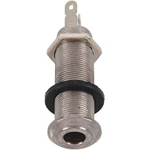 Electric Guitar Jack Chrome Threaded Cylinder Output Input Jack Plug Sockets 1/4 inch for Electric Guitar