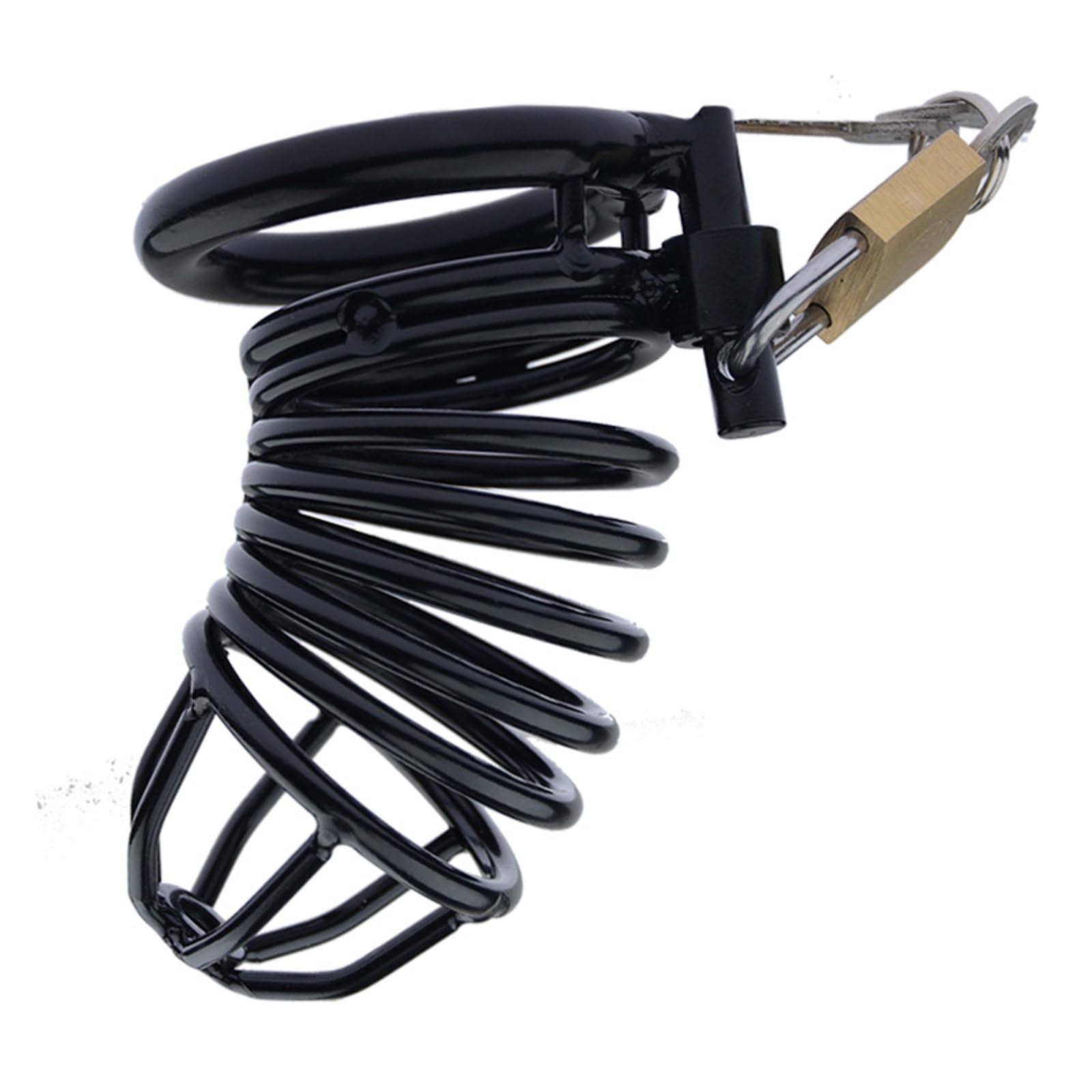 Generico 3 Misure di Gabbia Lunga da Uomo in Acciaio Inossidabile Color Argento, ventilata e Traspirante, Nera e Argento (40 mm/45 mm/50 mm)-IRMZ28